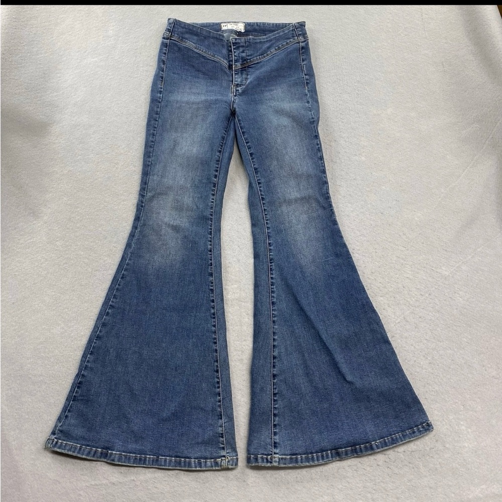 Free People Dark Blue Flare Jeans